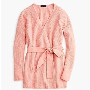 J Crew super soft yarn blossom wrap cardigan